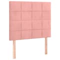 Miniatyrbild 2 av 2: Huvudgavlar 2 st rosa 100x5x78/88 cm sammet