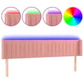Miniatyrbild 2 av 2: Sänggavel LED rosa 183x16x78/88 cm sammet