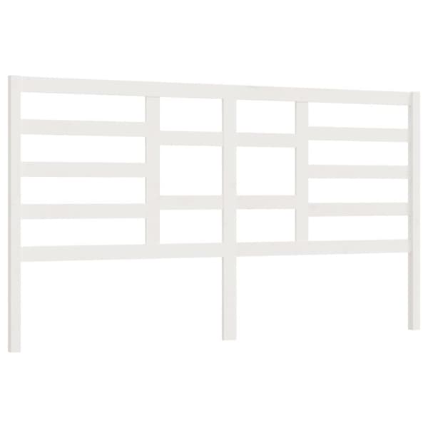 Sänggavel vit 186x4x104 cm massiv furu