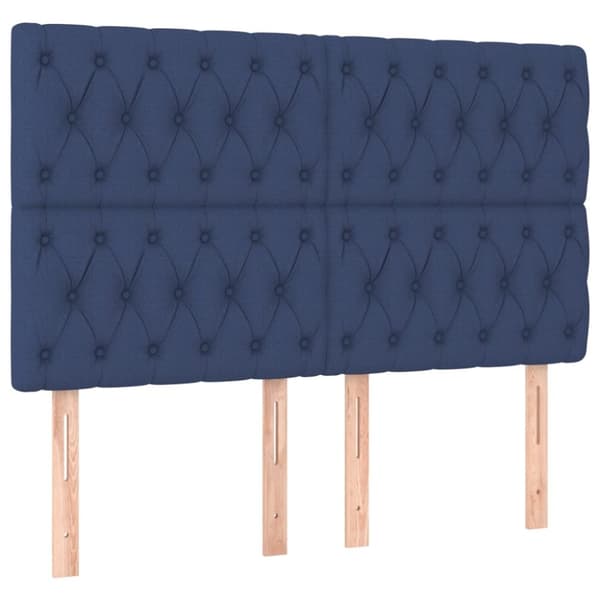 Huvudgavlar 4 st blå 72x7x78/88 cm tyg