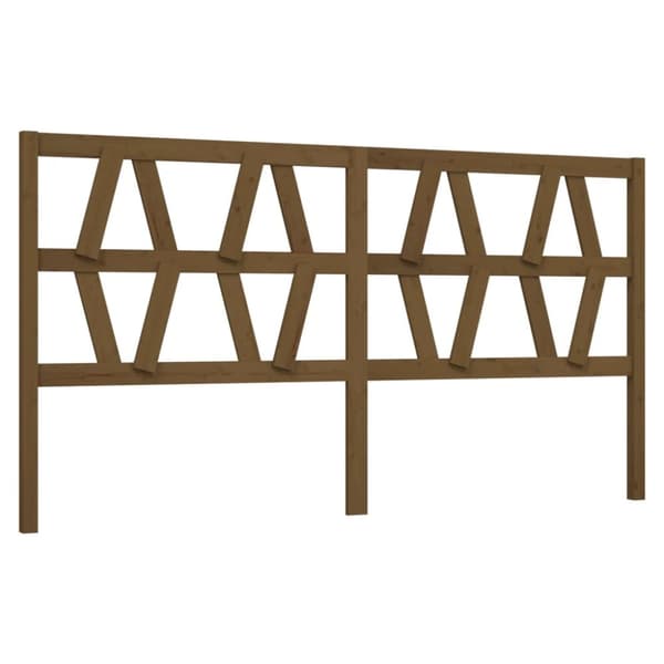 Sänggavel honungsbrun 206x4x100 cm massiv furu