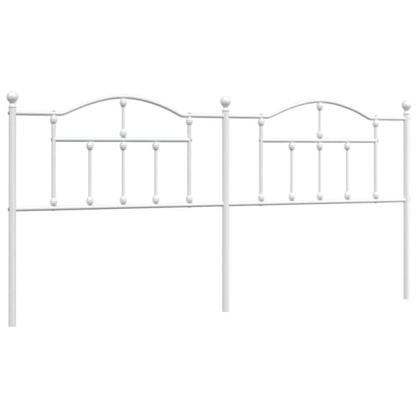 Huvudgavel metall vit 193 cm