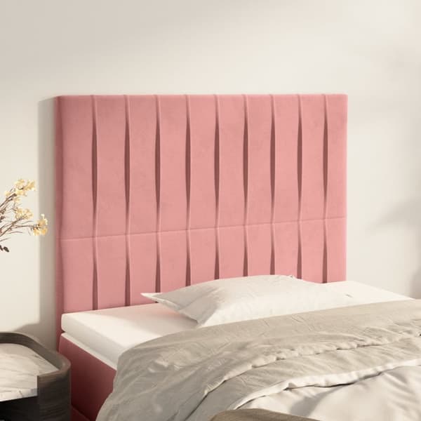 Huvudgavlar 2 st rosa 80x5x78/88 cm sammet