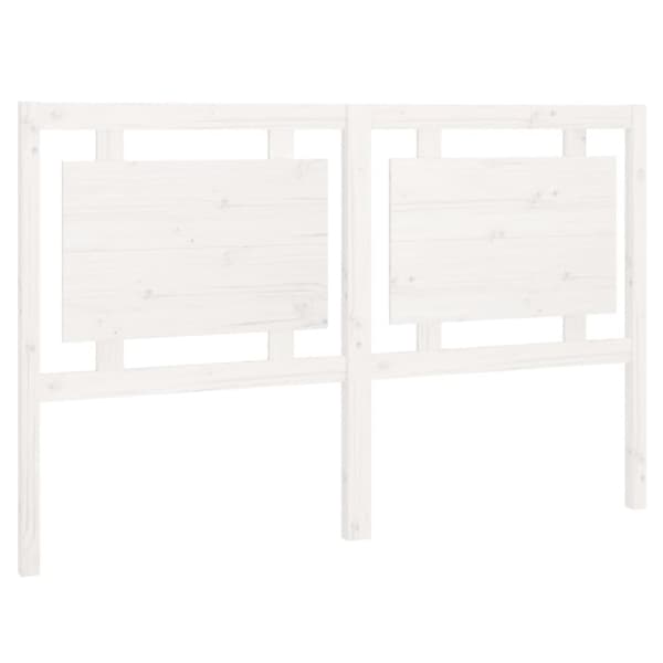 Sänggavel vit 155,5x4x100 cm massiv furu