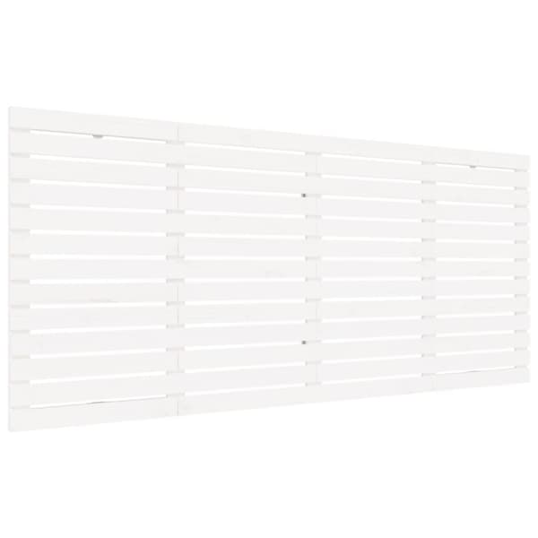 Väggmonterad huvudgavel vit 166x3x91,5 cm massiv furu