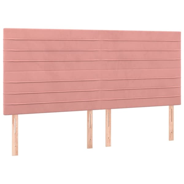 Huvudgavlar 4 st rosa 80x5x78/88 cm sammet