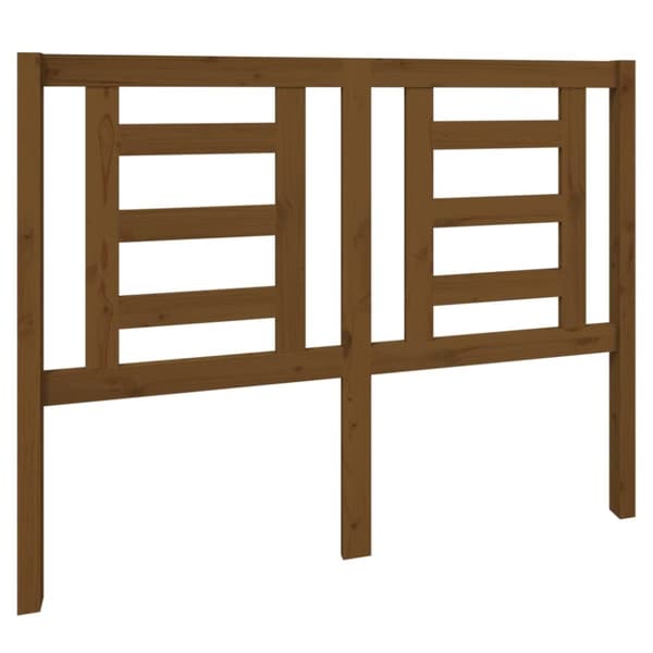 Sänggavel honungsbrun 126x4x100 cm massiv furu