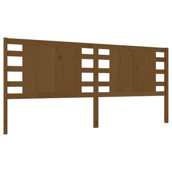 Sänggavel honungsbrun 186x4x100 cm massiv furu