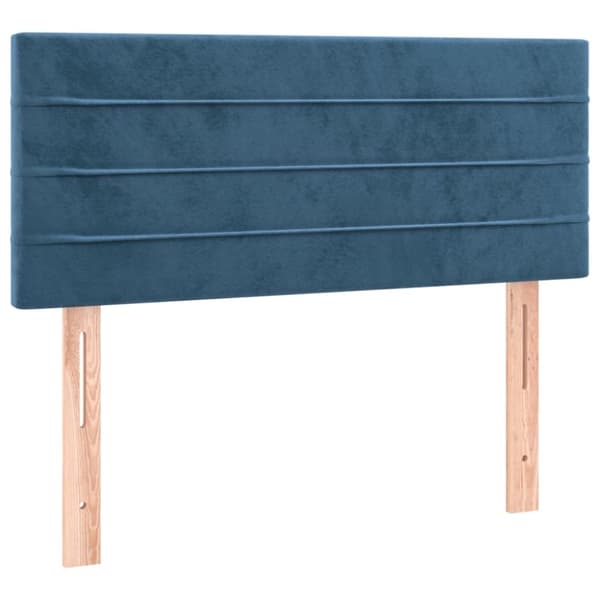 Sänggavel blå 100 x 5 x 78/88 cm sammet
