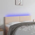 Miniatyrbild 1 av 2: Sänggavel LED cappuccino 144x5x78/88 cm konstläder