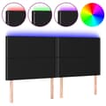 Miniatyrbild 2 av 2: Sänggavel LED svart 160x5x118/128 cm tyg