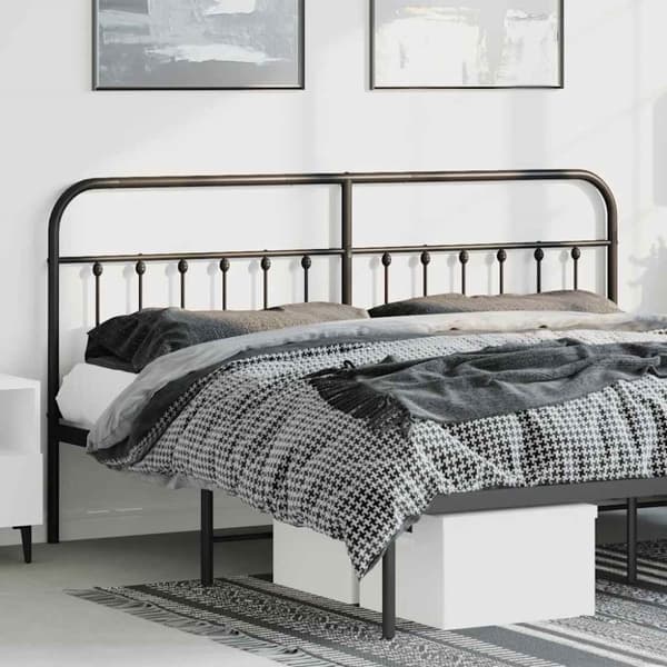 Huvudgavel metall svart 180 cm
