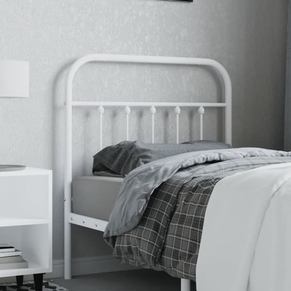 Huvudgavel metall vit 80 cm
