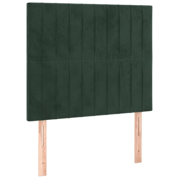 Huvudgavlar 2 st mörkgrön 80x5x78/88 cm sammet