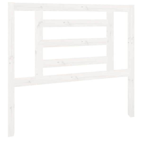 Sänggavel vit 106x4x100 cm massiv furu