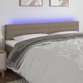 Miniatyrbild 1 av 2: Sänggavel LED taupe 180x5x78/88 cm tyg