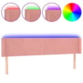 Miniatyrbild 2 av 2: Sänggavel LED rosa 203x16x78/88 cm sammet