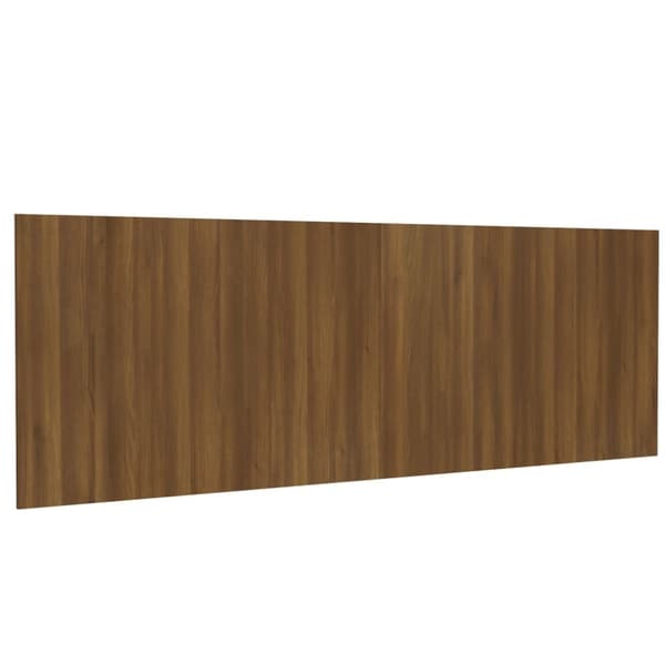Vägghängd sänggavel brun ek 240x1,5x80 cm konstruerat trä