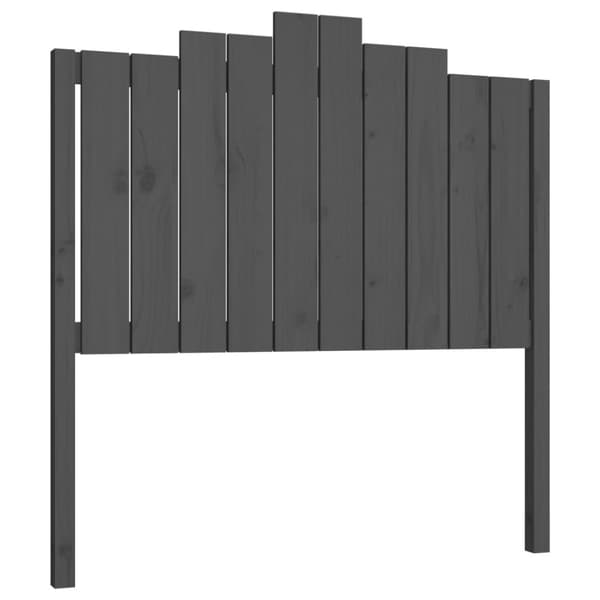 Sänggavel grå 106x4x110 cm massiv furu
