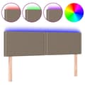 Miniatyrbild 2 av 2: Sänggavel LED taupe 144x5x78/88 cm tyg