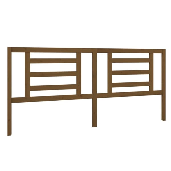 Sänggavel honungsbrun 206x4x100 cm massiv furu