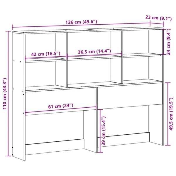 Sängynpääty säilytystilalla 120 cm täysi mänty