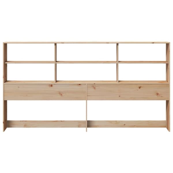 Sängynpääty säilytystilalla 180 cm täysi mänty
