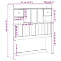 Pikkukuva 10 / 10: Sängynpääty säilytystilalla 75 cm täysi mänty