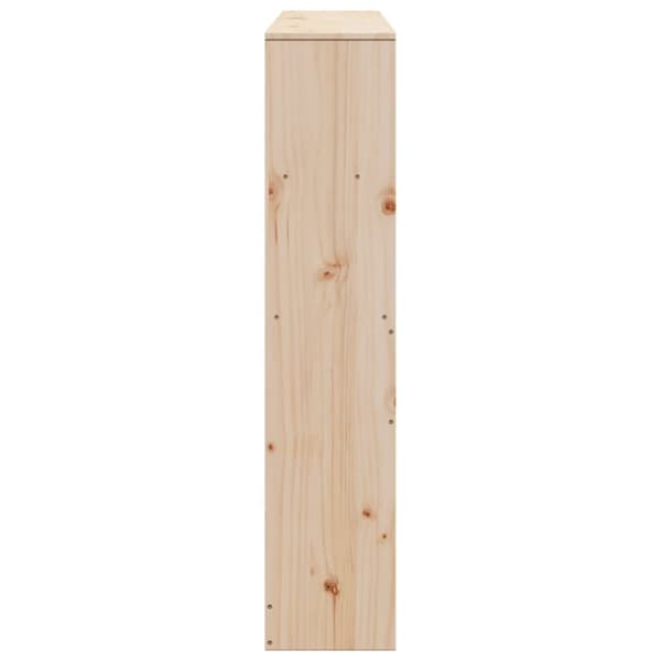 sengegavl med opbevaring 135 cm massivt fyrretræ hvid