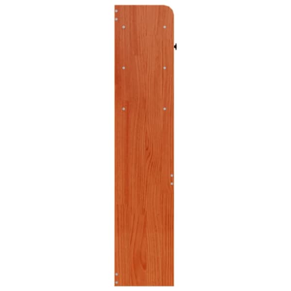 Huvudgavel med förvaring vaxbrun 150 cm massiv furu