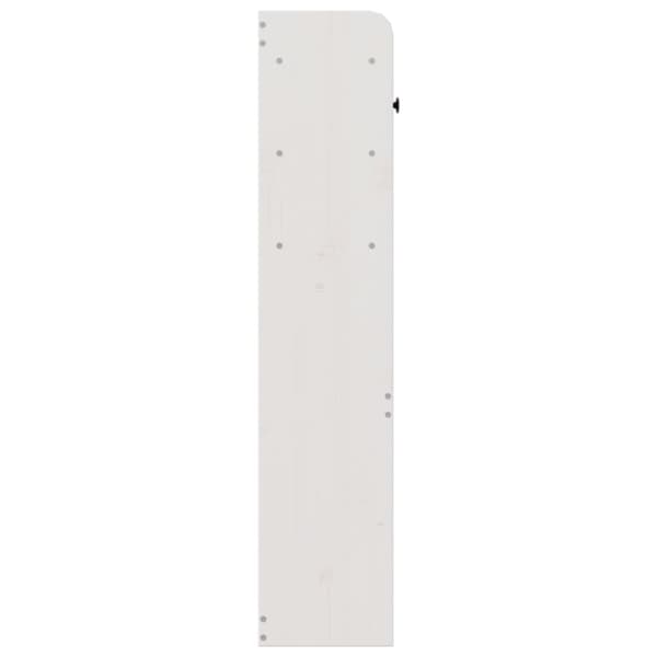 Sängynpääty säilytystilalla valkoinen 75 cm täysi mänty