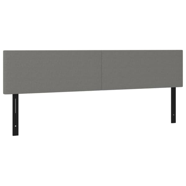 Päätylevyt 2 kpl tummanharmaa 90x5x78/88 cm kangas