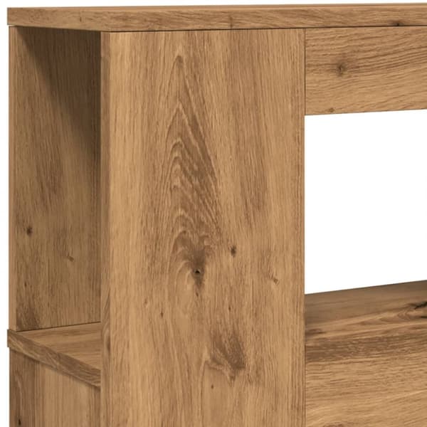 sengegavl m. LED-lys 180x18,5x103,5 cm konstrueret træ kunsteg