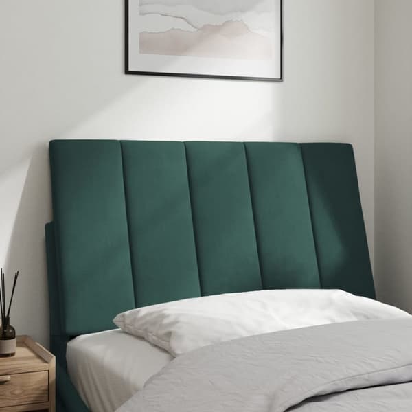 gavlpude 90 cm velour mørkegrøn