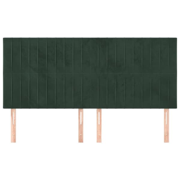 Huvudgavlar 4 st mörkgrön 80x5x78/88 cm sammet
