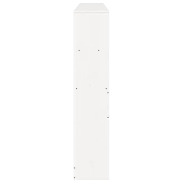 Huvudgavel med förvaring vit 180 cm massiv furu