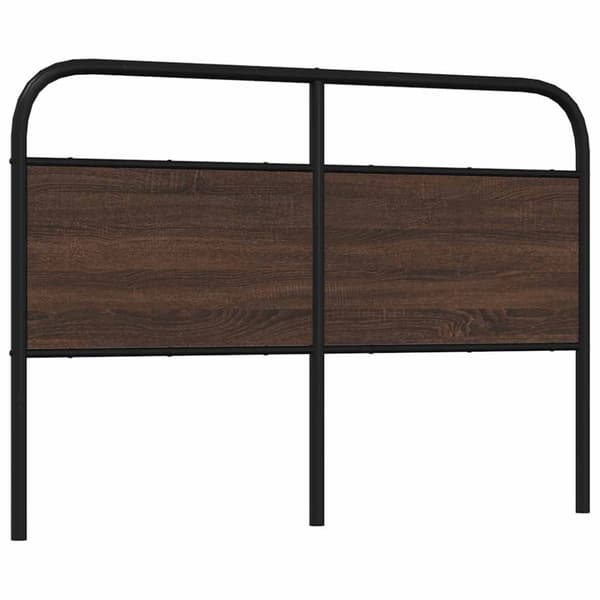 vidaXL Hodegavl brun eik 120 cm stål og konstruert tre