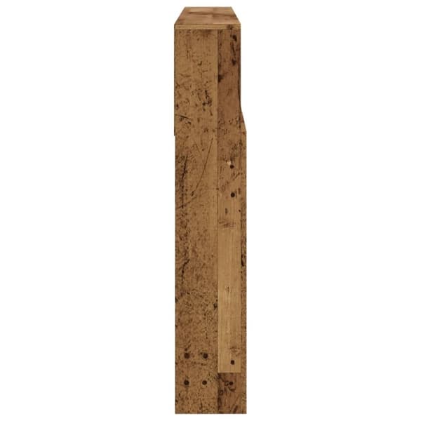 vidaXL sengegavl m. opbevaring 140x19x103,5 cm antikt trælook
