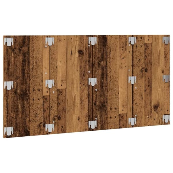 vidaXL sengegærde 160x1,5x80 cm konstrueret træ antikt trælook