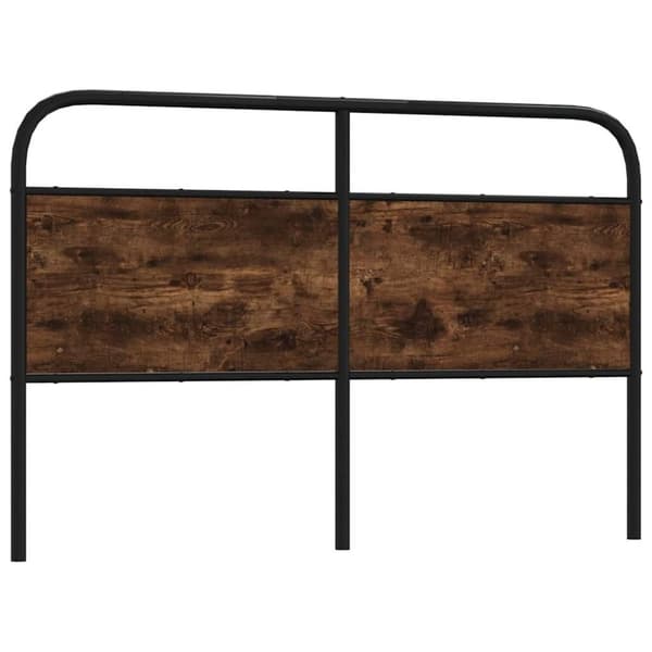 vidaXL Sängynpääty savutammi 150 cm teräs ja tekninen puu