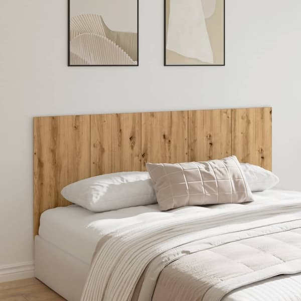vidaXL Sengegavl artisan eik 200x1,5x80 cm konstruert tre