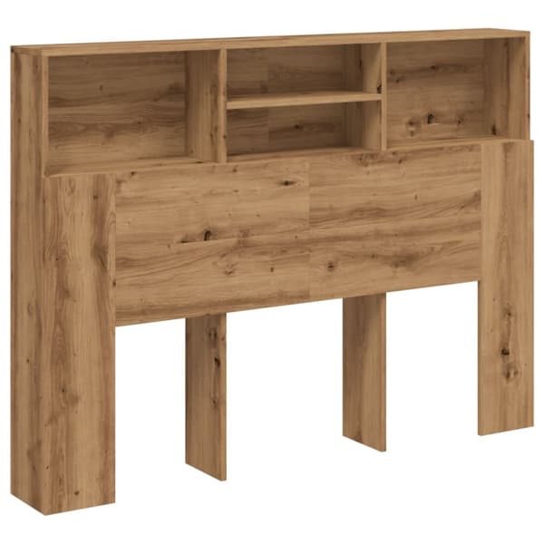 vidaXL Sänggavel med förvaring artisan ek 140x19x103,5 cm