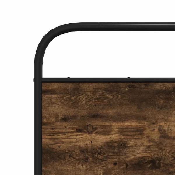 vidaXL Sängynpääty savutammi 140 cm teräs ja tekninen puu
