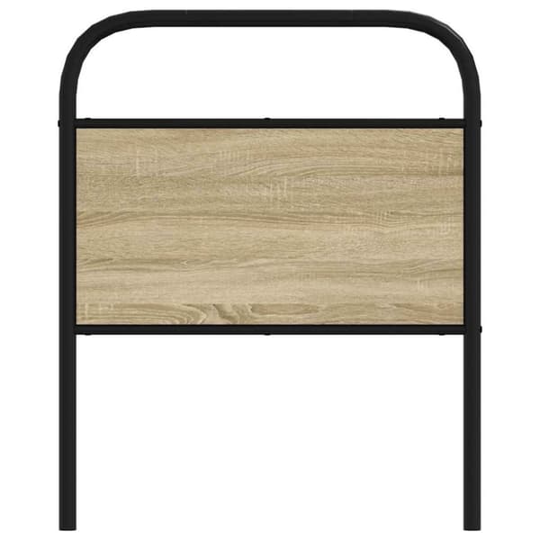 vidaXL sengegavl 80 cm stål og konstrueret træ sonoma-eg