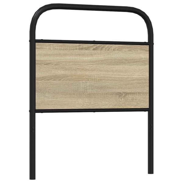 vidaXL sengegavl 80 cm stål og konstrueret træ sonoma-eg