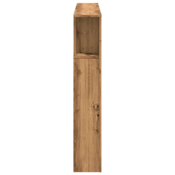 vidaXL Sengegavl med LED artisan eik 140x18,5x103,5 cm konstruert tre
