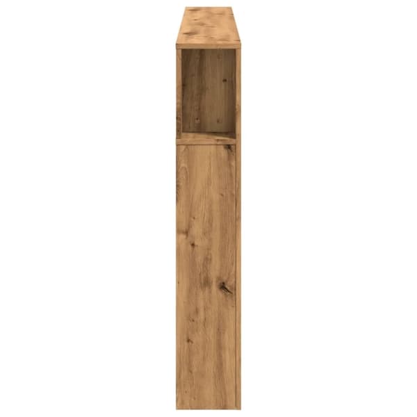 vidaXL Sängynpääty LED-valoilla artesaani tammi 180x18,5x103,5 cm puu