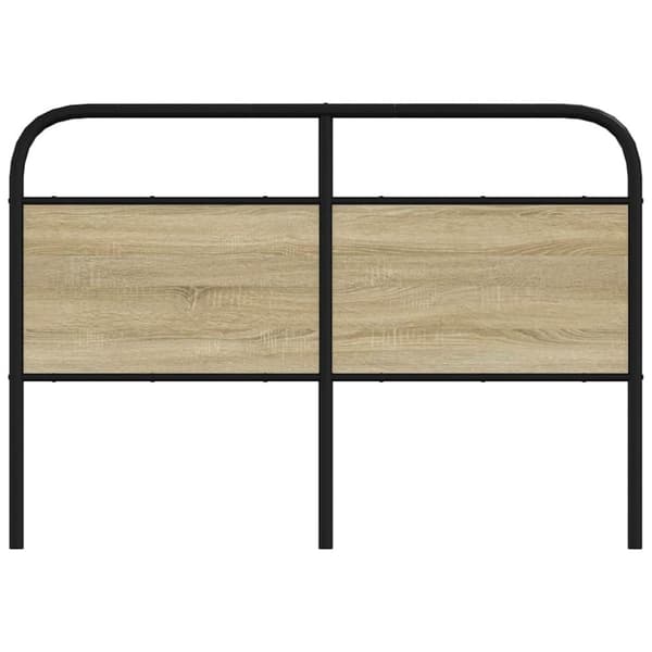 vidaXL sengegavl 140 cm stål og konstrueret træ sonoma-eg