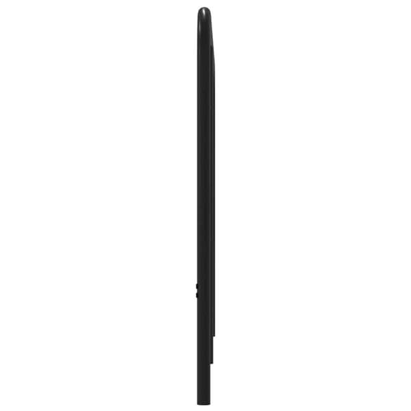 vidaXL Sängynpääty ruskea tammi 200 cm teräs ja tekninen puu
