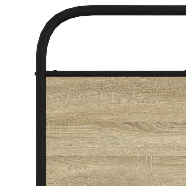 vidaXL Sänggavel sonoma-ek 200 cm konstruerat trä och stål